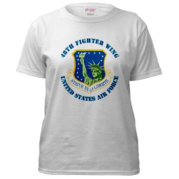 48FW - A01 - 04 - 48th Fighter Wing with Text - Women's T-Shirt