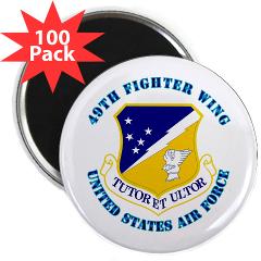 49FW - M01 - 01 - 49th Fighter Wing with Text - 2.25" Magnet (100 pack)