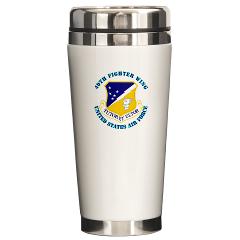 49FW - M01 - 03 - 49th Fighter Wing with Text - Ceramic Travel Mug
