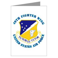 49FW - M01 - 02 - 49th Fighter Wing with Text - Greeting Cards (Pk of 10)