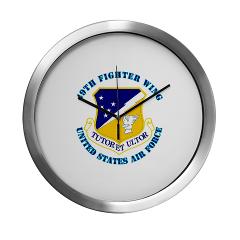 49FW - M01 - 03 - 49th Fighter Wing with Text - Modern Wall Clock