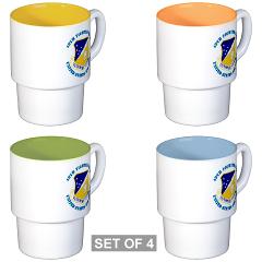 49FW - M01 - 03 - 49th Fighter Wing with Text - Stackable Mug Set (4 mugs)