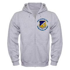 49FW - A01 - 03 - 49th Fighter Wing with Text - Zip Hoodie