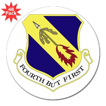 4FW - M01 - 01 - 4th Fighter Wing - 3" Lapel Sticker (48 pk) - Click Image to Close