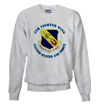 4FW - A01 - 03 - 4th Fighter Wing with Text - Long Sleeve T-Shirt