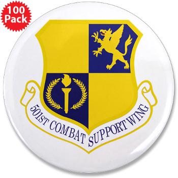 501CSW - M01 - 01 - 501st Combat Support Wing - 3.5" Button (100 pack)