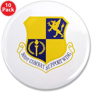 501CSW - M01 - 01 - 501st Combat Support Wing - 3.5" Button (10 pack)