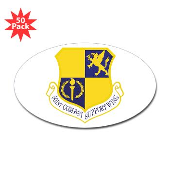 501CSW - M01 - 01 - 501st Combat Support Wing - Sticker (Oval 50 pk)