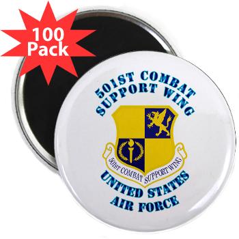 501CSW - M01 - 01 - 501st Combat Support Wing with Text - 2.25" Magnet (100 pack)