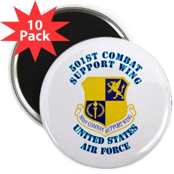 501CSW - M01 - 01 - 501st Combat Support Wing with Text - 2.25" Magnet (10 pack)