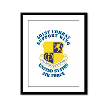 501CSW - M01 - 02 - 501st Combat Support Wing with Text - Framed Panel Print