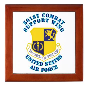 501CSW - M01 - 03 - 501st Combat Support Wing with Text - Keepsake Box