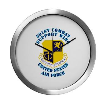 501CSW - M01 - 03 - 501st Combat Support Wing with Text - Modern Wall Clock