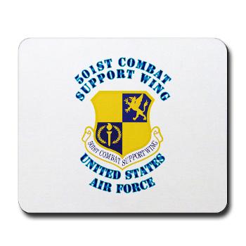 501CSW - M01 - 03 - 501st Combat Support Wing with Text - Mousepad