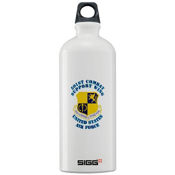 501CSW - M01 - 03 - 501st Combat Support Wing with Text - Sigg Water Bottle 1.0L