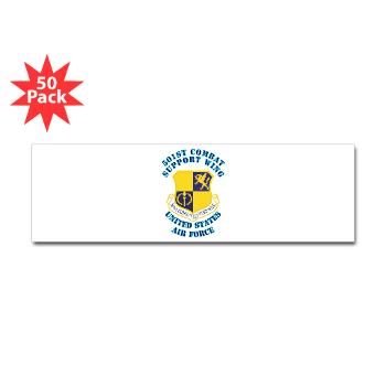 501CSW - M01 - 01 - 501st Combat Support Wing with Text - Sticker (Bumper 50 pk)