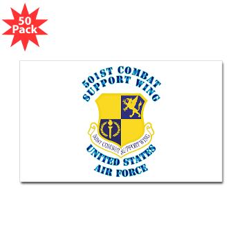 501CSW - M01 - 01 - 501st Combat Support Wing with Text - Sticker (Rectangle 50 pk)