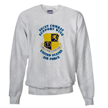 501CSW - A01 - 03 - 501st Combat Support Wing with Text - Sweatshirt