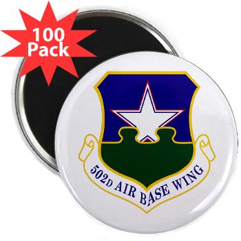 502ABW - M01 - 01 - 502nd Air Base Wing - 2.25" Magnet (100 pack)
