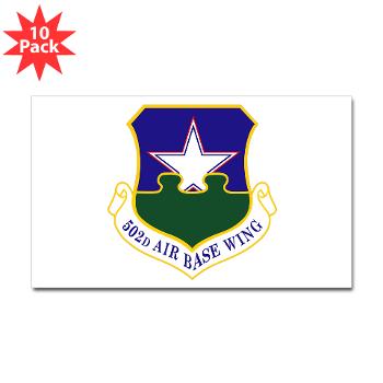 502ABW - M01 - 01 - 502nd Air Base Wing - Sticker (Rectangle 10 pk)