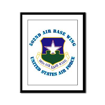 502ABW - M01 - 02 - 502nd Air Base Wing with Text - Framed Panel Print