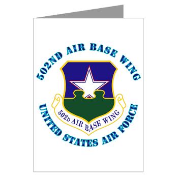502ABW - M01 - 02 - 502nd Air Base Wing with Text - Greeting Cards (Pk of 10)
