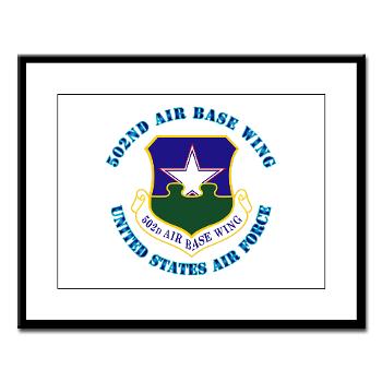 502ABW - M01 - 02 - 502nd Air Base Wing with Text - Large Framed Print
