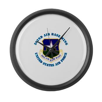 502ABW - M01 - 03 - 502nd Air Base Wing with Text - Large Wall Clock - Click Image to Close