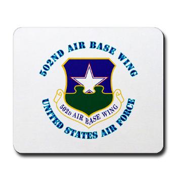 502ABW - M01 - 03 - 502nd Air Base Wing with Text - Mousepad