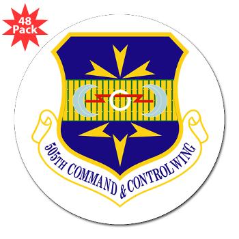 505CCW - M01 - 01 - 505th Command and Control Wing - 3" Lapel Sticker (48 pk)