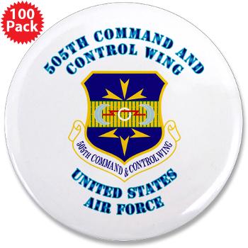 505CCW - M01 - 01 - 505th Command and Control Wing with Text - 3.5" Button (100 pack)