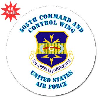 505CCW - M01 - 01 - 505th Command and Control Wing with Text - 3" Lapel Sticker (48 pk)