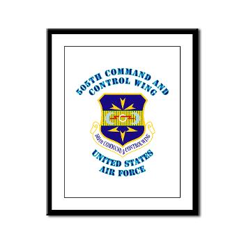 505CCW - M01 - 02 - 505th Command and Control Wing with Text - Framed Panel Print