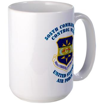 505CCW - M01 - 03 - 505th Command and Control Wing with Text - Large Mug
