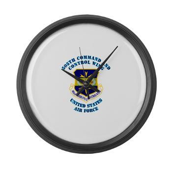 505CCW - M01 - 03 - 505th Command and Control Wing with Text - Large Wall Clock