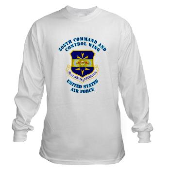 505CCW - A01 - 03 - 505th Command and Control Wing with Text - Long Sleeve T-Shirt