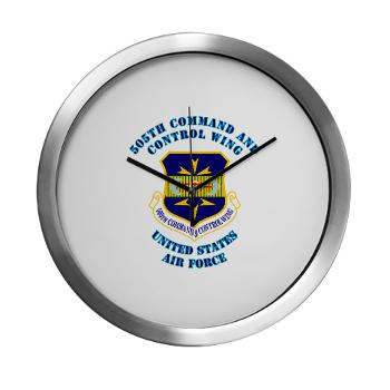 505CCW - M01 - 03 - 505th Command and Control Wing with Text - Modern Wall Clock