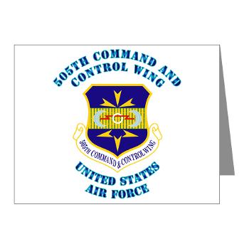 505CCW - M01 - 02 - 505th Command and Control Wing with Text - Note Cards (Pk of 20)