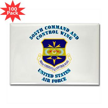 505CCW - M01 - 01 - 505th Command and Control Wing with Text - Rectangle Magnet (100 pack)