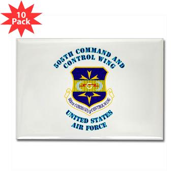 505CCW - M01 - 01 - 505th Command and Control Wing with Text - Rectangle Magnet (10 pack)