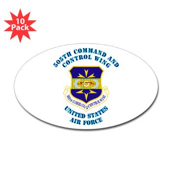 505CCW - M01 - 01 - 505th Command and Control Wing with Text - Sticker (Oval 10 pk) - Click Image to Close