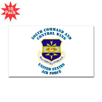 505CCW - M01 - 01 - 505th Command and Control Wing with Text - Sticker (Rectangle 10 pk) - Click Image to Close