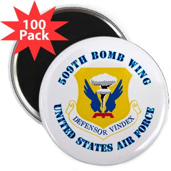 509BW - M01 - 01 - 509th Bomb Wing with Text - 2.25" Magnet (100 pack)