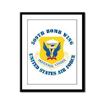 509BW - M01 - 02 - 509th Bomb Wing with Text - Framed Panel Print