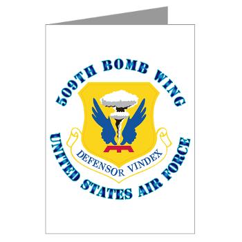509BW - M01 - 02 - 509th Bomb Wing with Text - Greeting Cards (Pk of 10) - Click Image to Close
