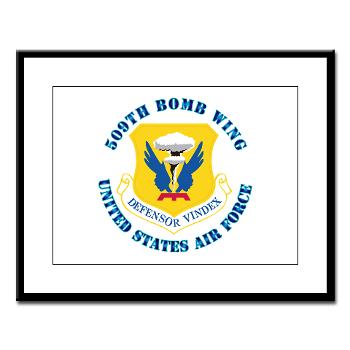 509BW - M01 - 02 - 509th Bomb Wing with Text - Large Framed Print