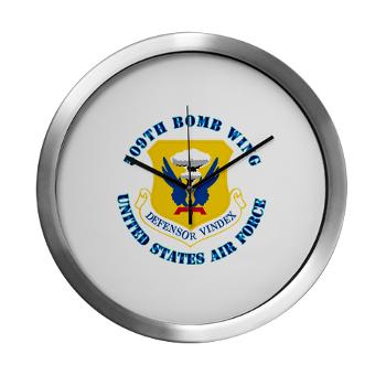509BW - M01 - 03 - 509th Bomb Wing with Text - Modern Wall Clock