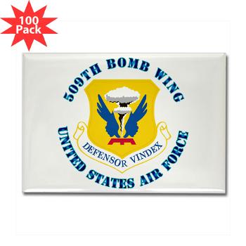 509BW - M01 - 01 - 509th Bomb Wing with Text - Rectangle Magnet (100 pack)