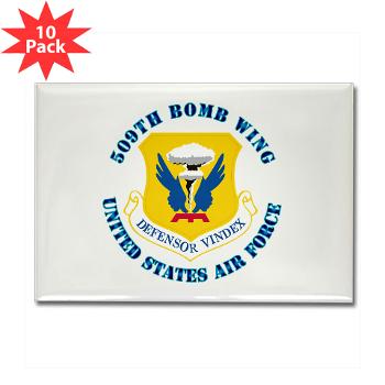 509BW - M01 - 01 - 509th Bomb Wing with Text - Rectangle Magnet (10 pack)
