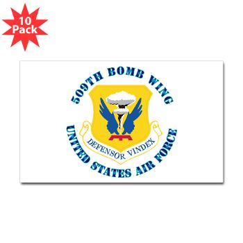 509BW - M01 - 01 - 509th Bomb Wing with Text - Sticker (Rectangle 10 pk)